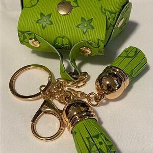 Green and Gold Purse Charm